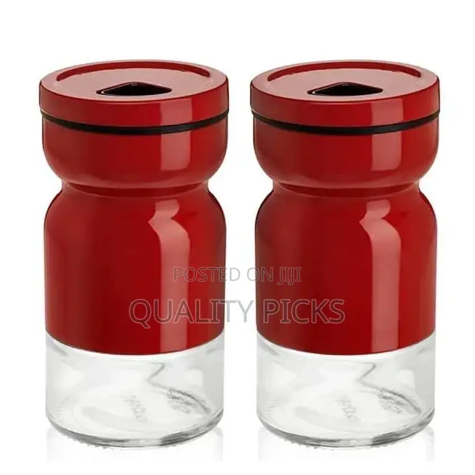 2 Piece Glass Salt and Pepper Shakers Mill