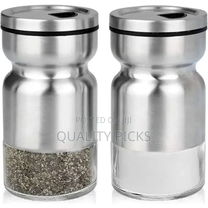 2 Piece Glass Salt and Pepper Shakers Mill