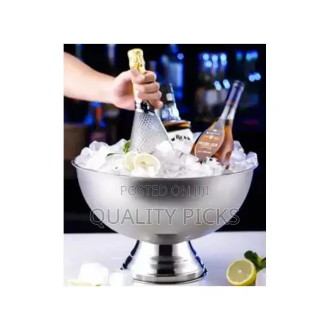 Stainless Steel Ice Bowl Metal Bar Barrel Beer Champagne