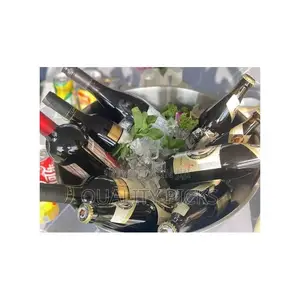Stainless Steel Ice Bowl Metal Bar Barrel Beer Champagne