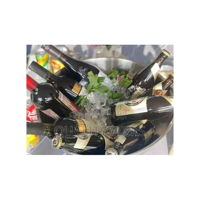 Stainless Steel Ice Bowl Metal Bar Barrel Beer Champagne