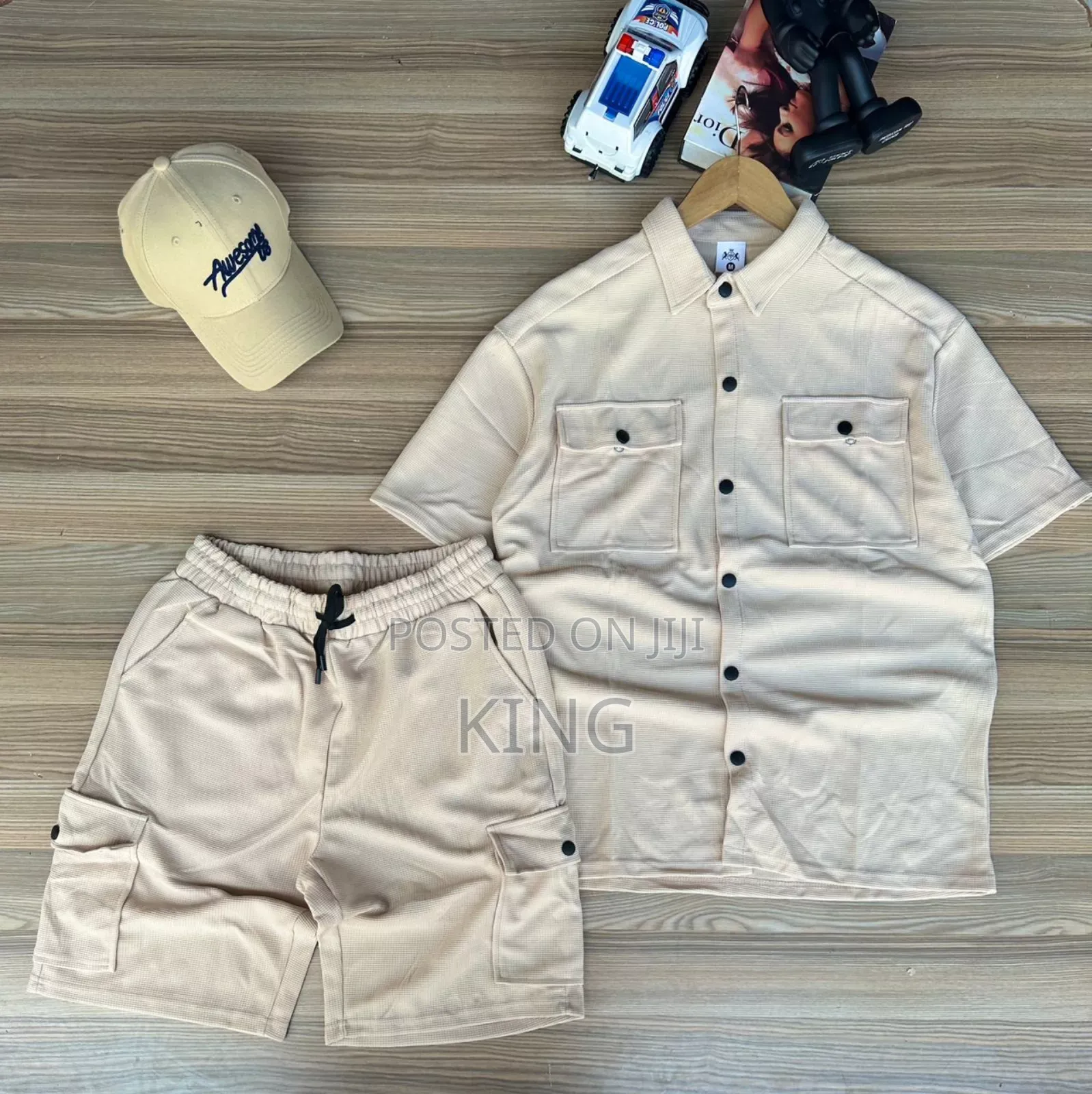 Lovely Double Pocket Shirt and Short Set