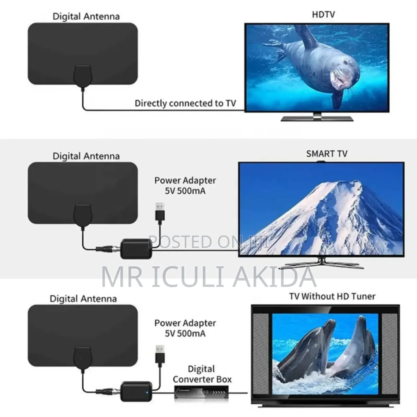 Digital Free Channels Indoor Tv Antenna WTH Amplifier