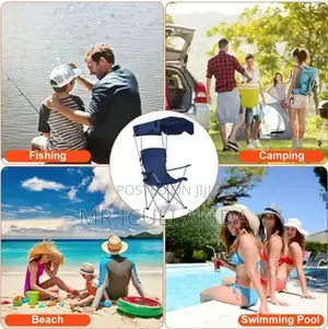 Portable Folding Camping,Beach, Picnic Chair With Canopy