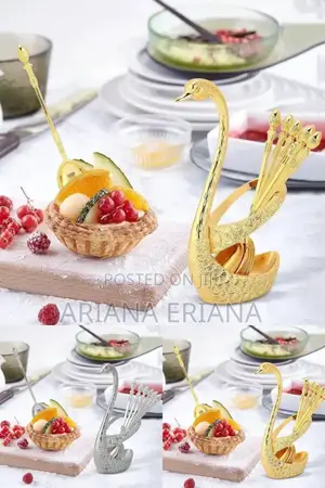 Photo - Stainless Steel Serving Bar Dessert Spoon With Swan