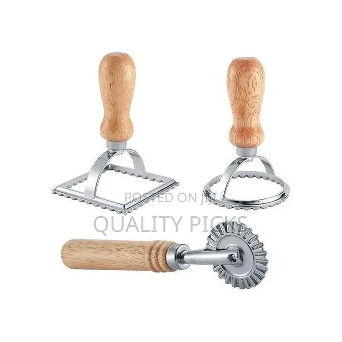3pcs Ravioli Stamp Maker With Roller Wheel Set,Mold
