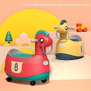 Plastic Horse Shape Ride on Wheeled Baby Potty Seat Trainer