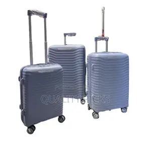 4-Wheel Spinner Travel Suitcase Bag - Sliver/Brown/Purple
