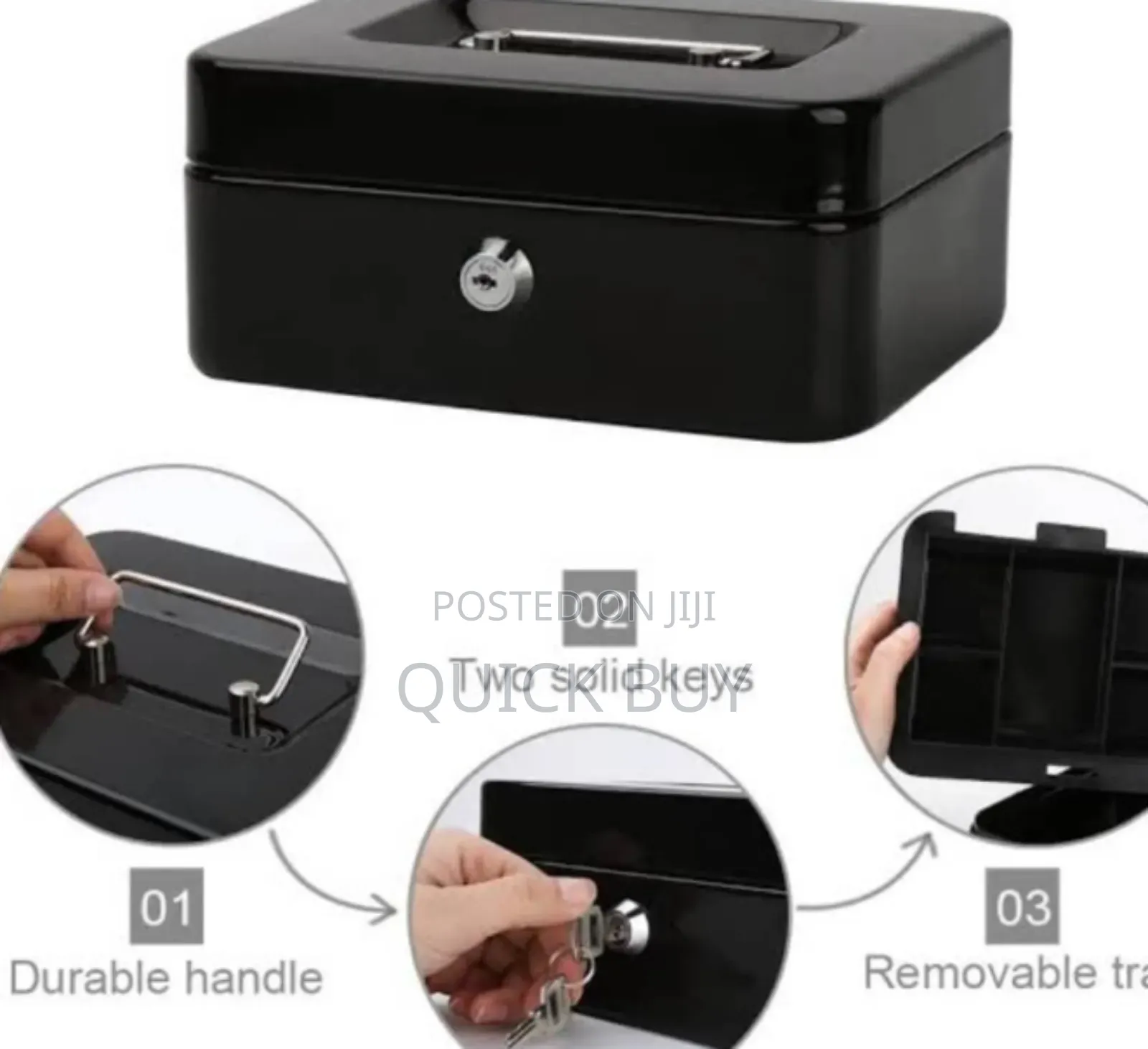 Top Security Portable Cash Box With Key Lock