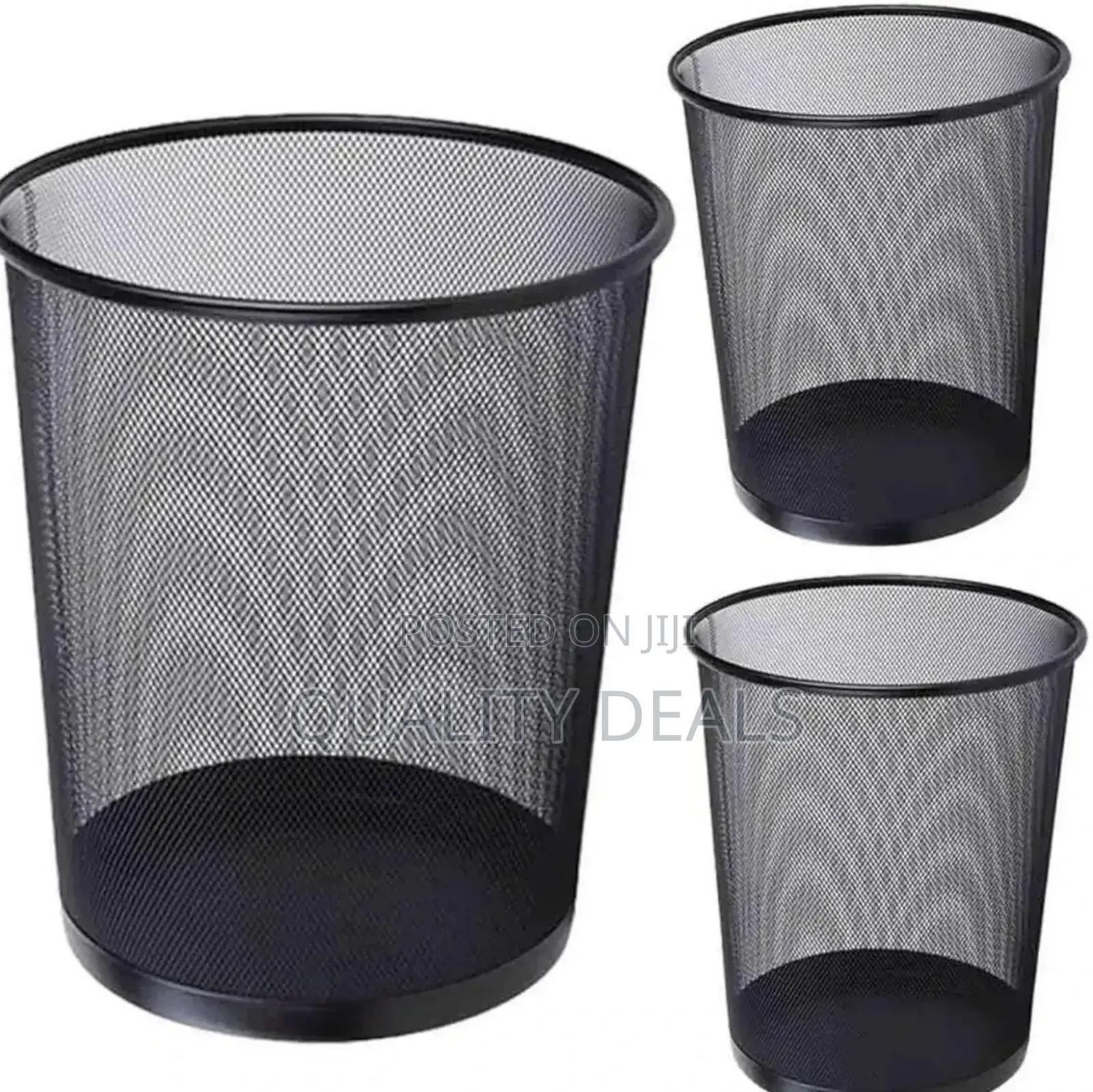Metallic Meshed Trash Can Dust Bin