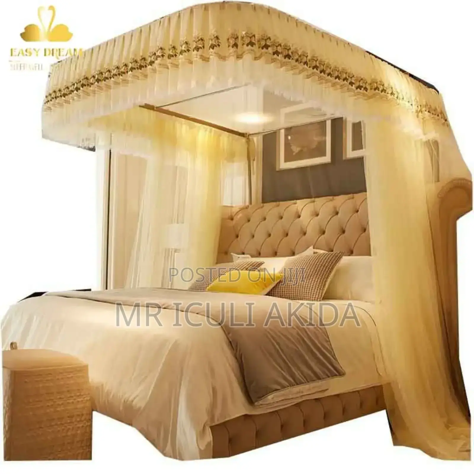 2stand Rail Fancy Free Standing Steel Frame Mosquito Net