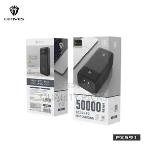 Lenyes Magsafe Power Bank PX591 50,000mah- Black
