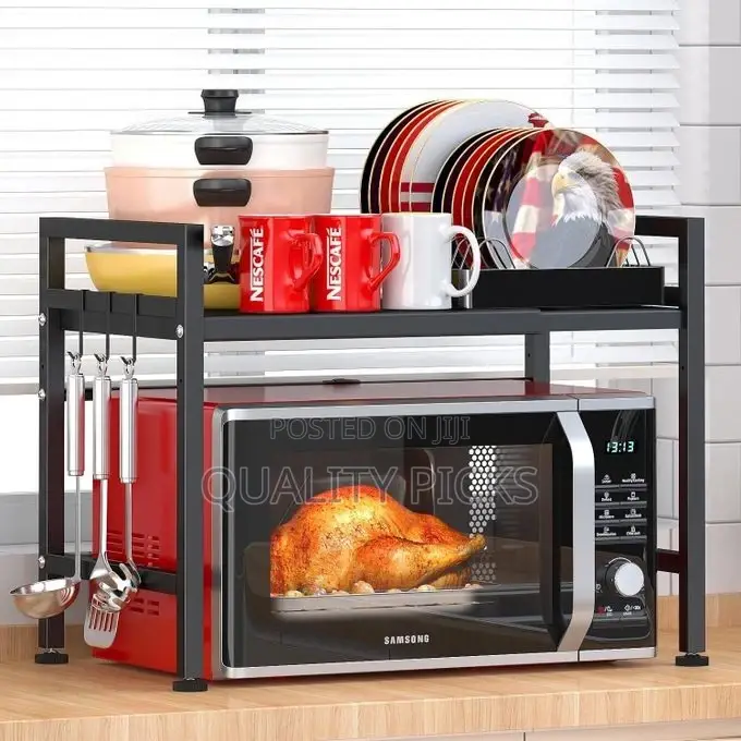 Extendable Microwave Oven Rack, Adjustable Microwave/Toaster