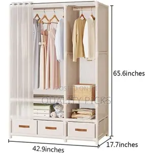 Portable Closet With Cover for Hanging Clothes Open Wardrobe