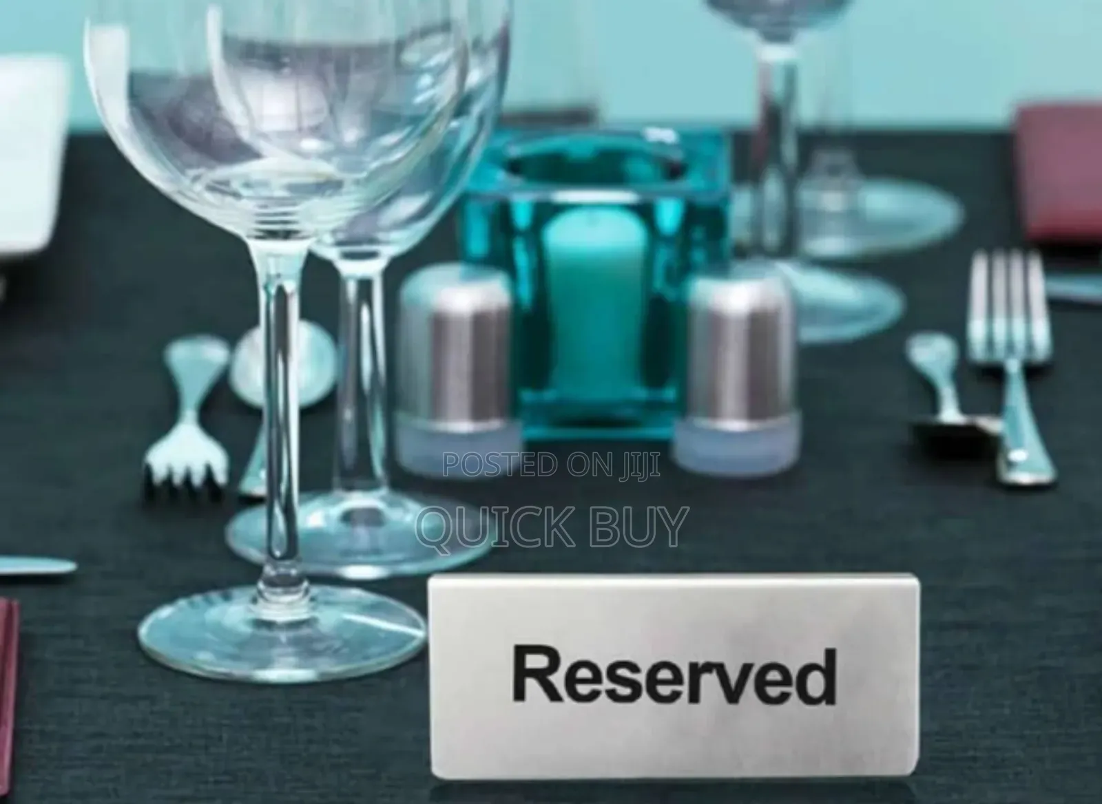 Elegant Stainless Double Sided Reserved Table Sign