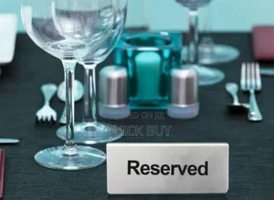 Elegant Stainless Double Sided Reserved Table Sign