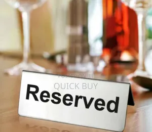 Elegant Stainless Double Sided Reserved Table Sign
