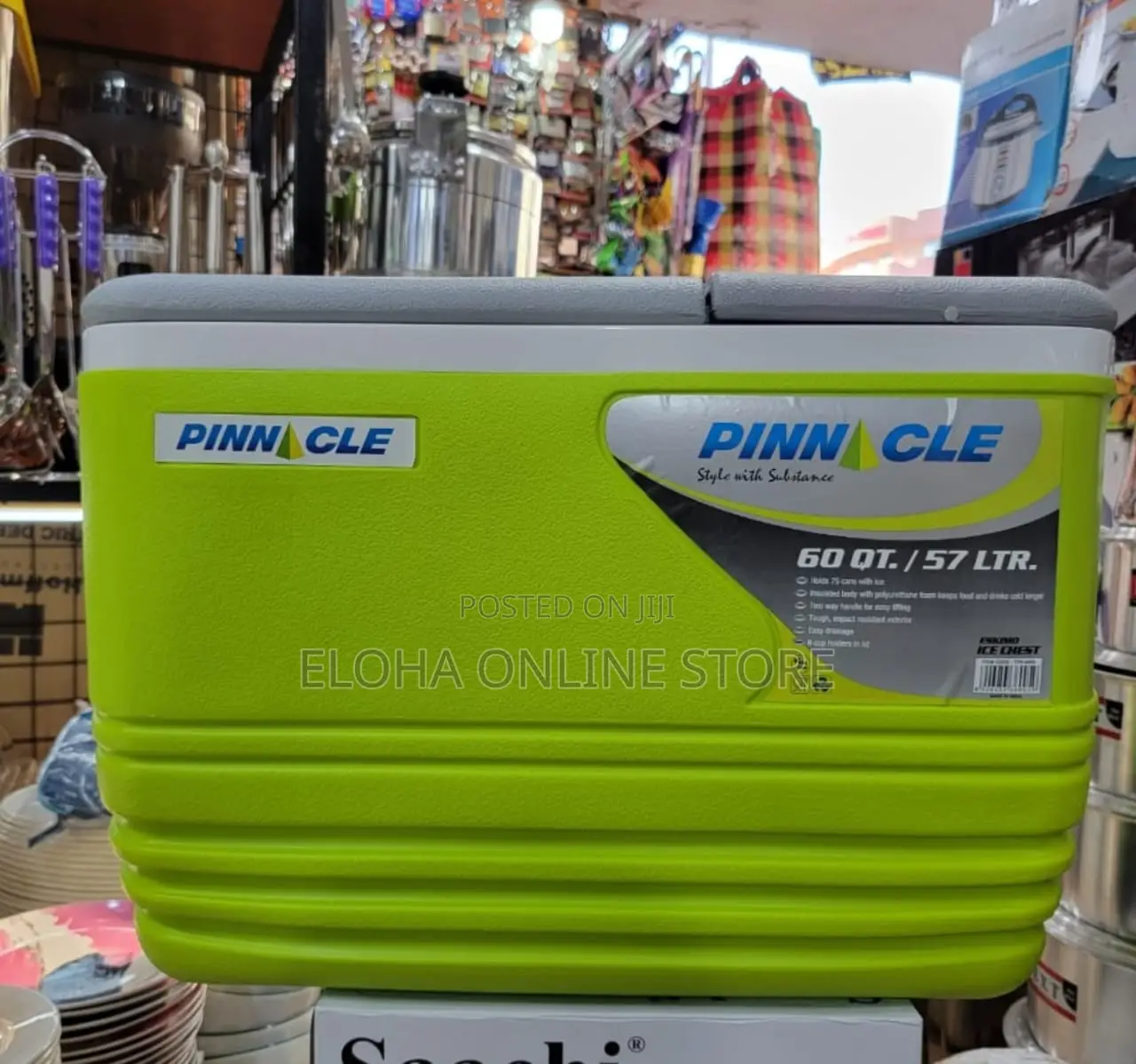 Pinnacle Eskimo Plastic Insulated Cooler Box, 57/60 Litres