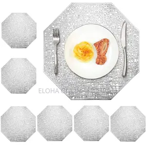 6 PCS Heat Insulation Washable Gold Table Mats