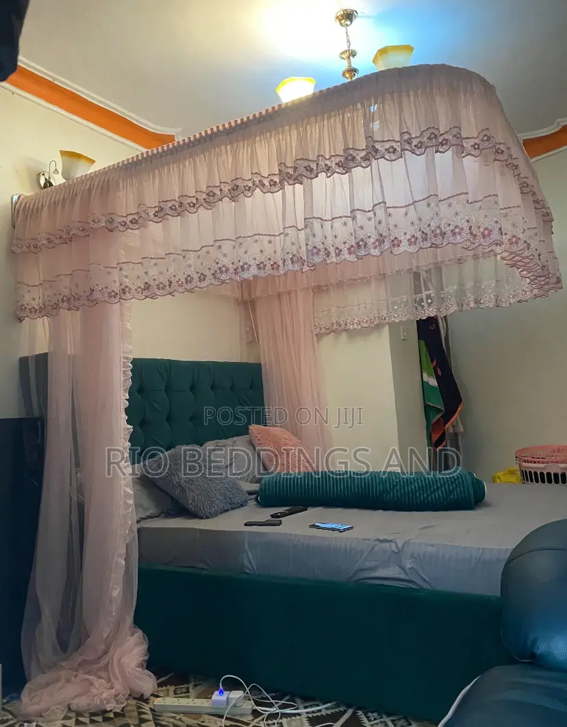 Wall Mount Mosquito Net Free Size Pink Color