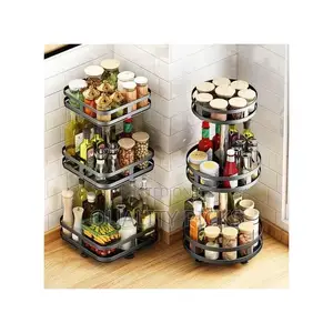 3 Tier 360° Rotatating Kitchen Trolley Shelf Spice Rack