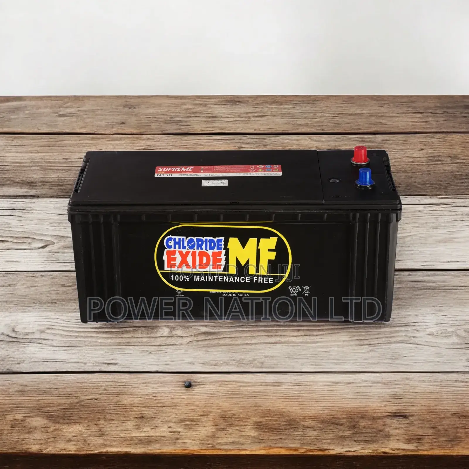 N150/150ah Chloride Exide Maintenance Free Car Battery