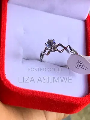 Silver Engagement Ring Available Only in Size (17)