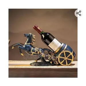 Horse Drum Wine Bottle Holder Home Decor Glass Stand