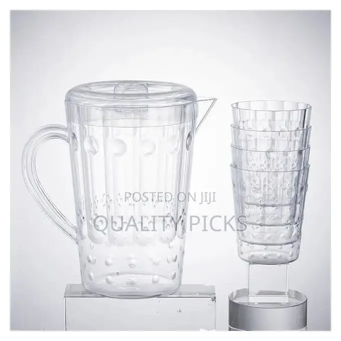 Best Plastic Water and Juice Jug 2 L With 6 PCS Glasses