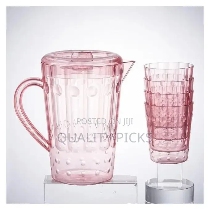 Best Plastic Water and Juice Jug 2 L With 6 PCS Glasses