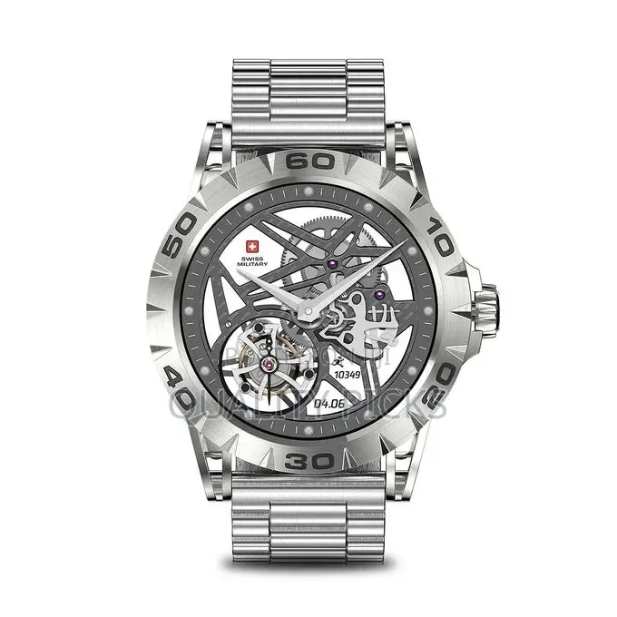 Swiss Military Dom 2 Smart Watch Metal Strap -Silver
