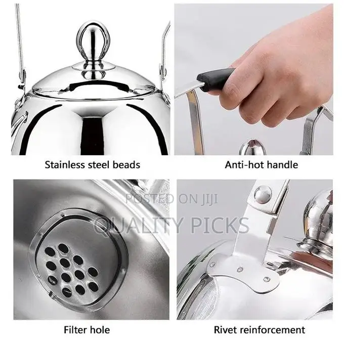 Kitchen Whistling Kettle - Silver-5 Liters