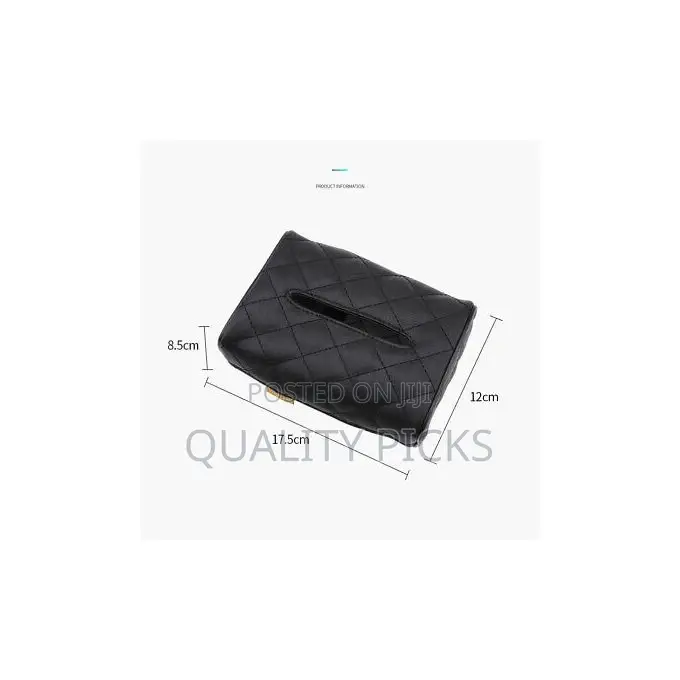Car Accessories Armrest Tissue Holder Leather Napkin
