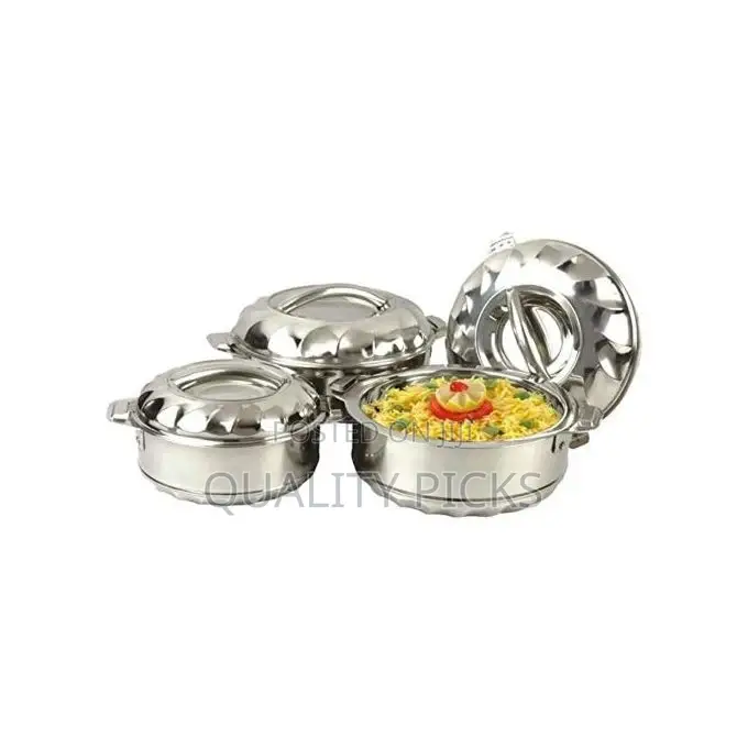 3pc Stainless Steel Insulated Hot Pot Dishes