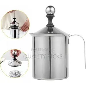 800ml Manual Milk Frother Stainless Manual Milk Frother