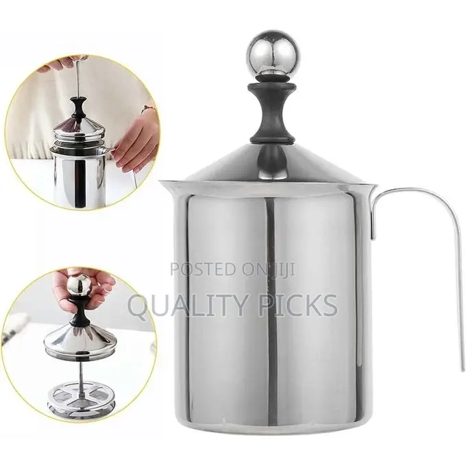800ml Manual Milk Frother Stainless Manual Milk Frother