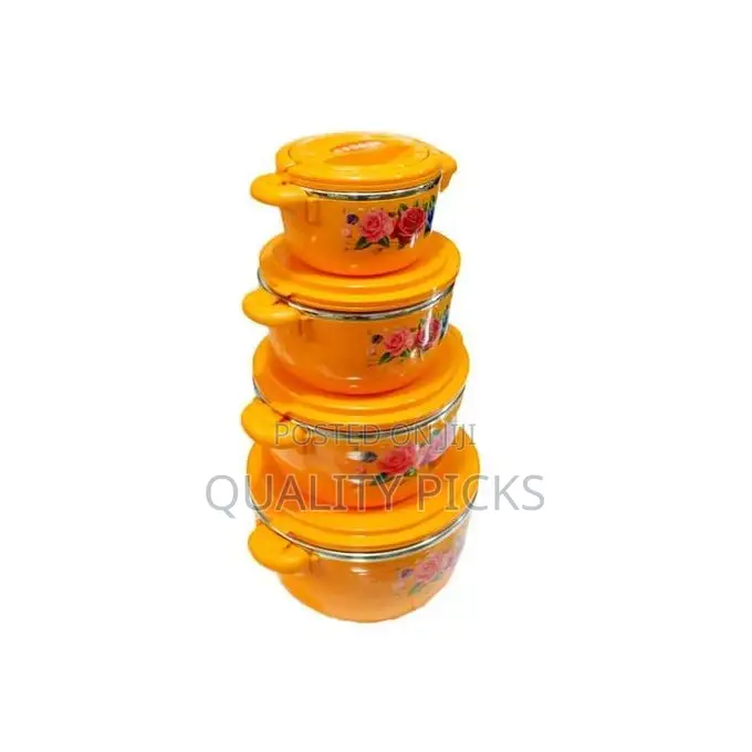 A Setof 4 Insulation Pots - Orange