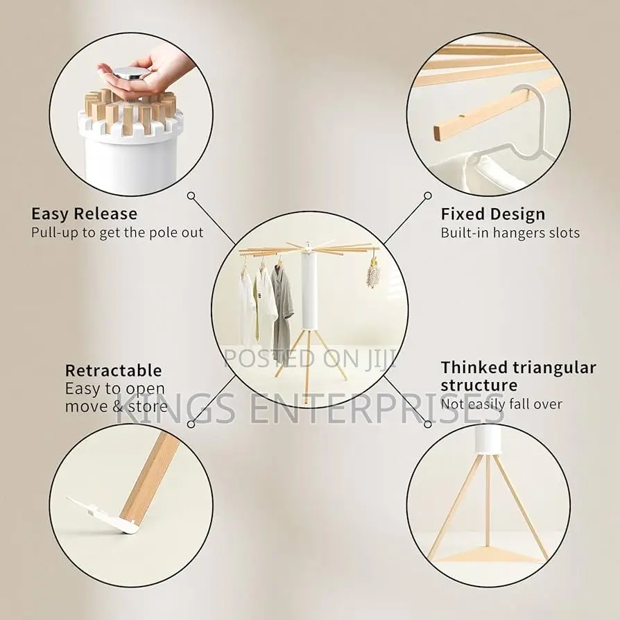 Foldable Clothes Drying Rack Tripod