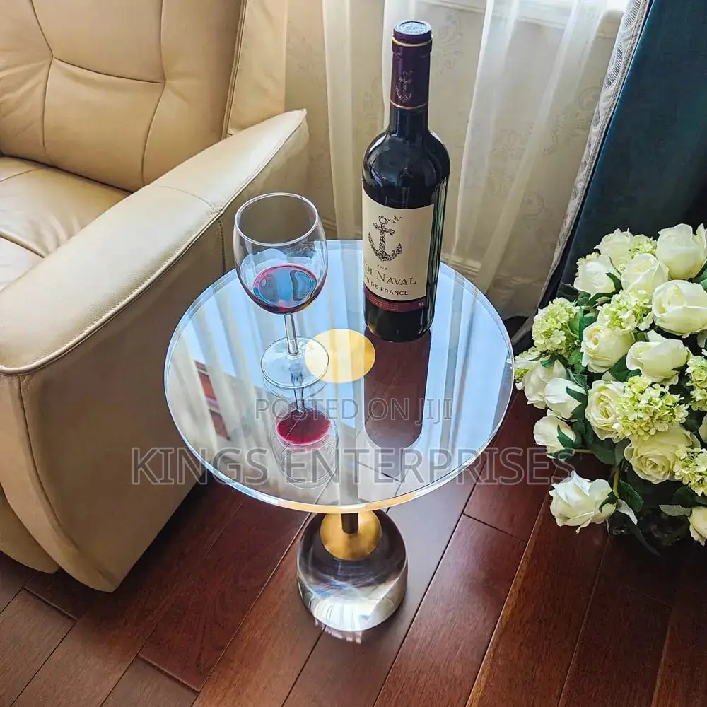 Round Side Glass Table