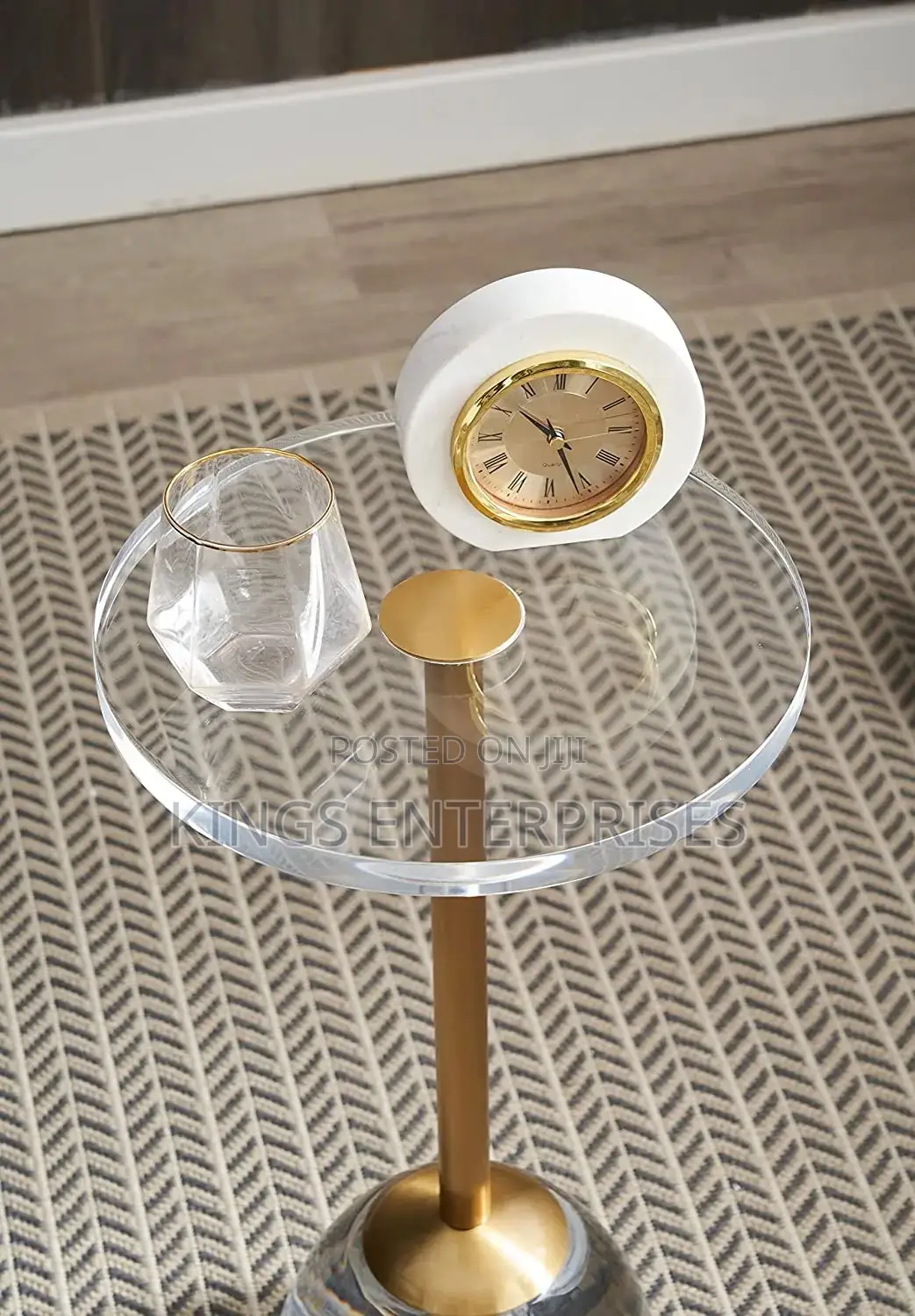 Round Side Glass Table