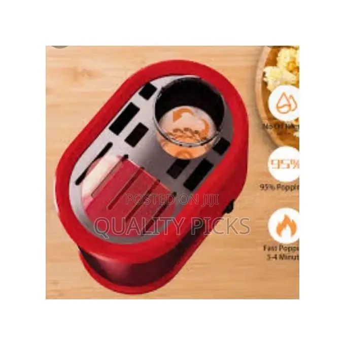 Hot Air Electric Popcorn Maker Machine - Red