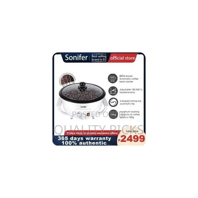 Sonifer Electric Coffee Bean Baked Roaster, 750g Capacity