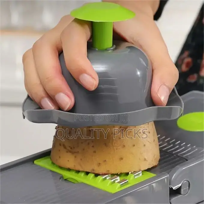 15pcs of Kitchen Vegetable Cutter-Grey Green
