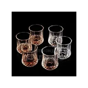Elegant 6 Pieces Whisky Glasses-Transparent