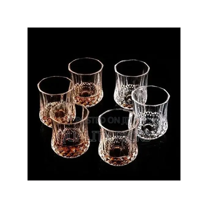 Elegant 6 Pieces Whisky Glasses-Transparent