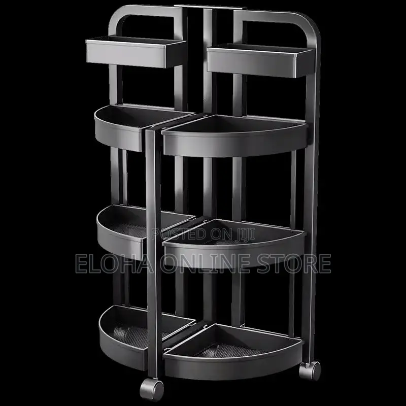 Foldable Kitchen Storage Cart With Wheels