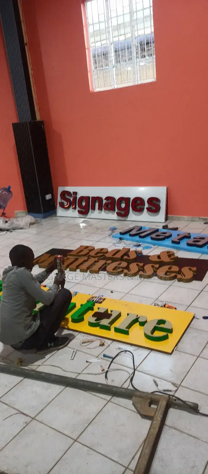 Lighting 3d Sign Post