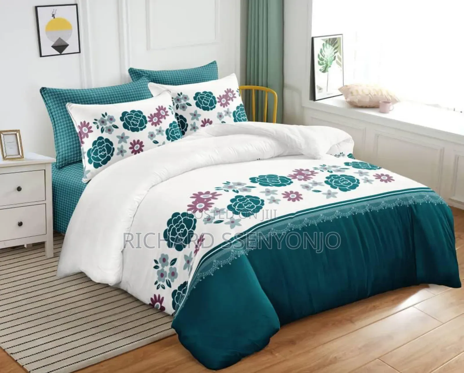 6x6 Bedcovers With 2 Pillow Cases and One Bedsheet