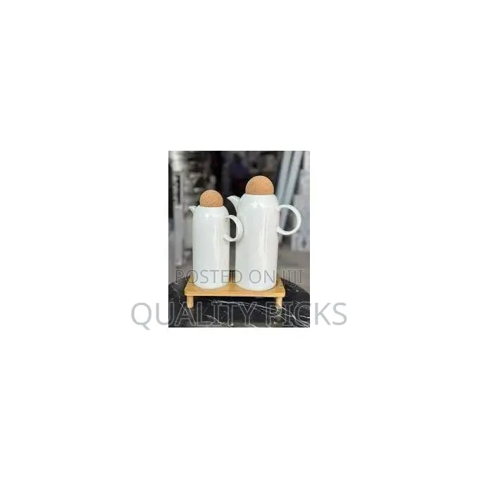 Porcelain Oil Dispenser Bottle, 2 PCS Oil Vinegar Bottle Pot