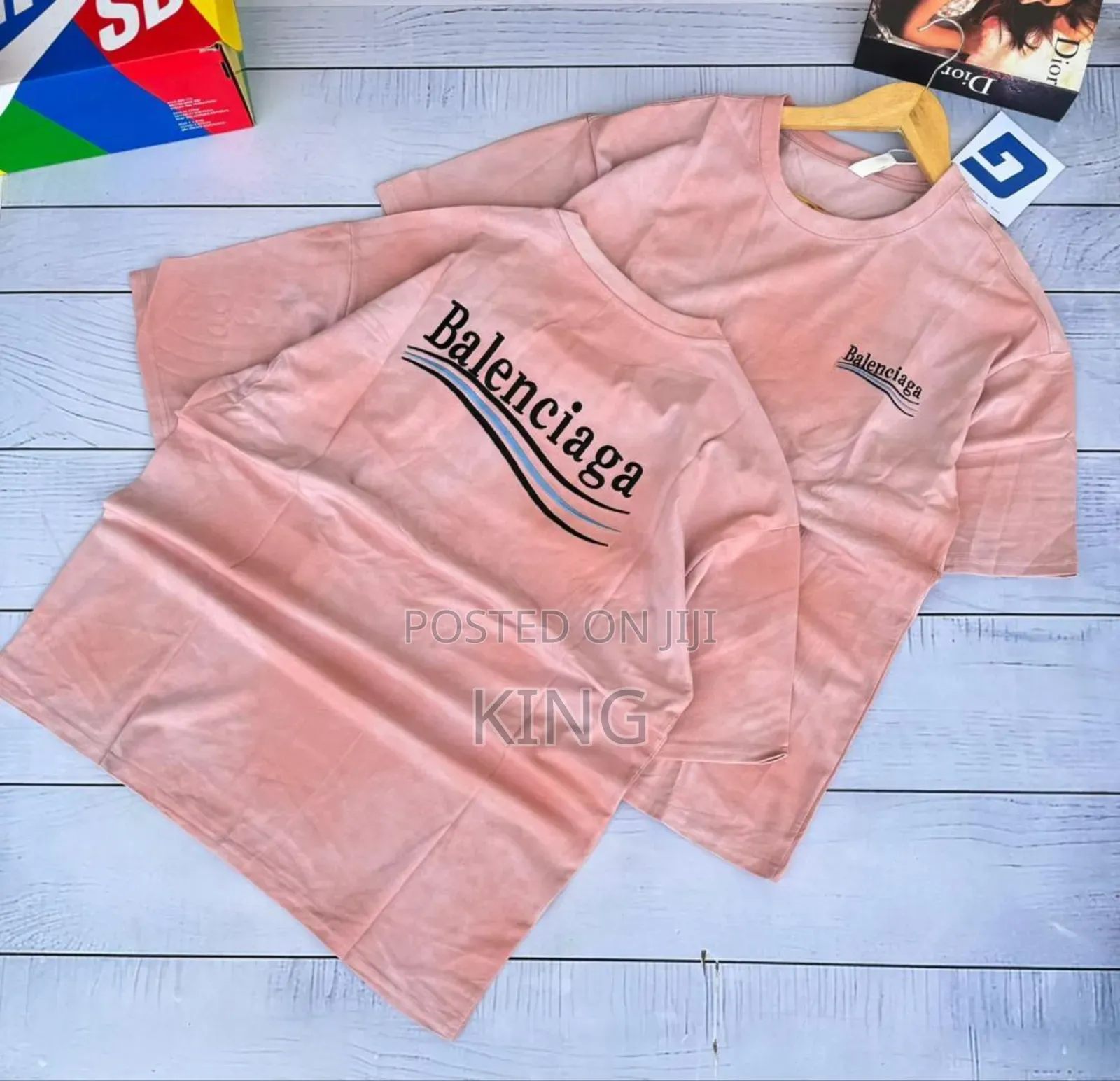 Balenciga Pink Round Collar T-Shirt